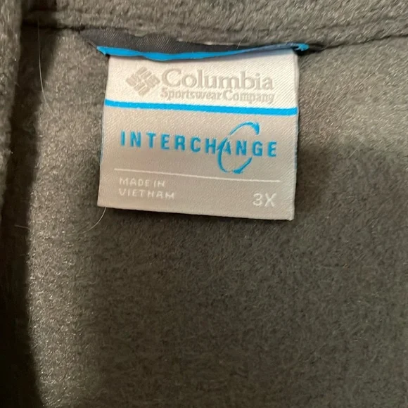 Columbia Black and Gray Raincoat Full-Zip Lightweight